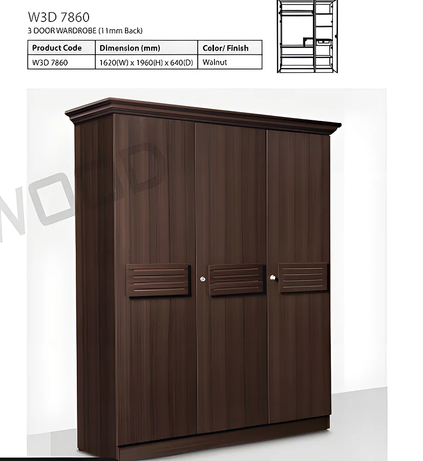 3 Door 7860 Wardrobe
