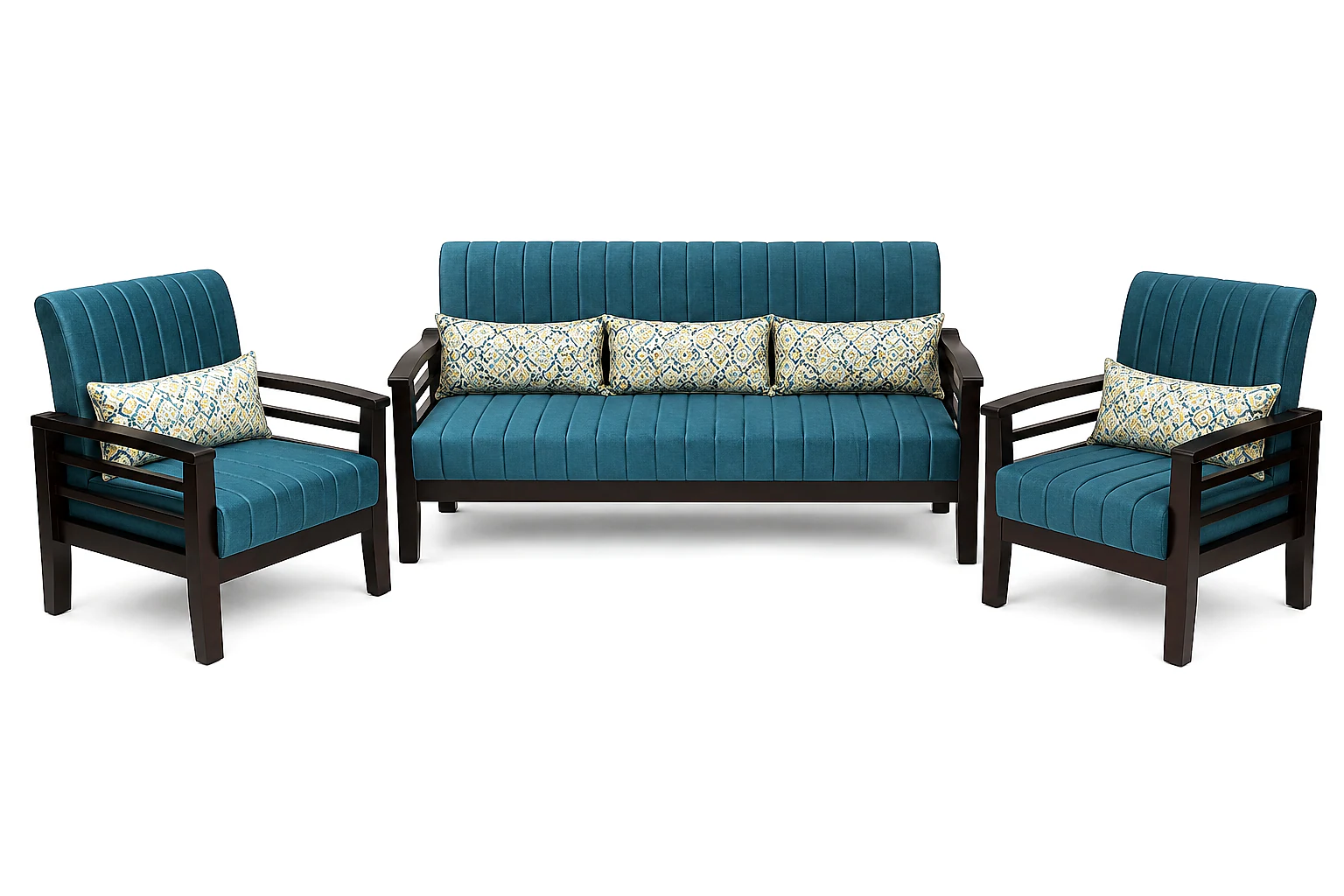 A-WOOD Wooden Sofa Set 3+1+1
