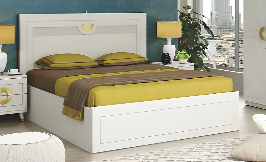 Akira King Bed Full Lift on with Top Plank