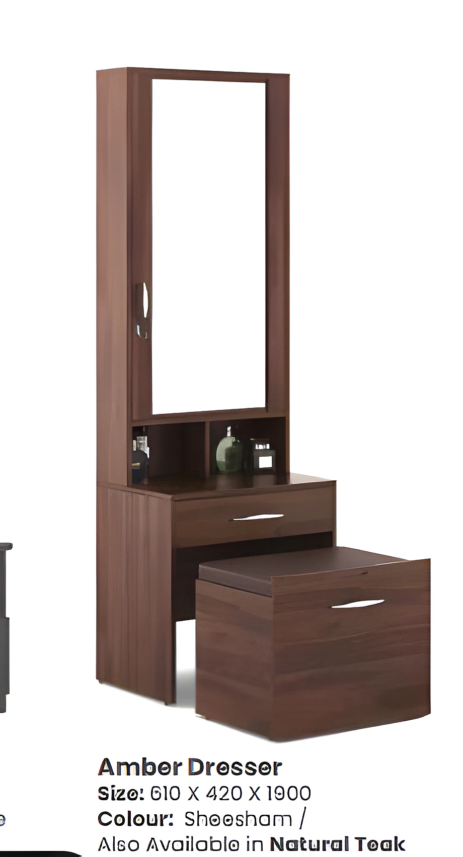 Amber Dresser with Stool