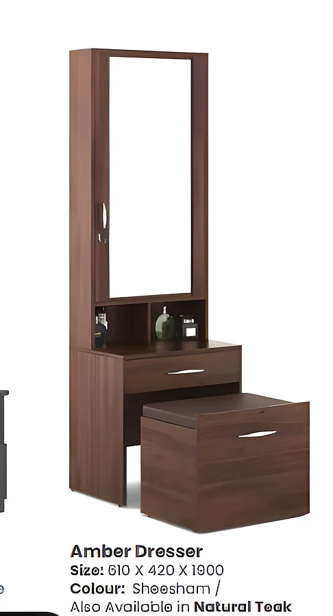 Amber Dresser with Stool