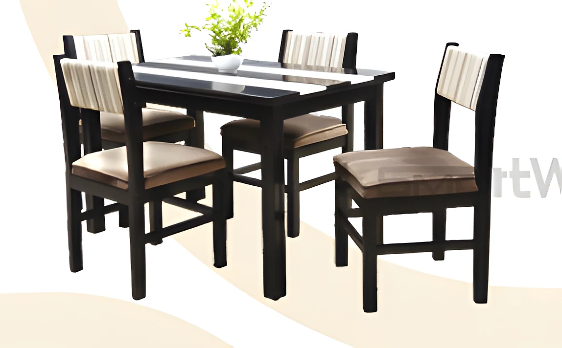 Amii 1+4 Dining Set (4830) - Table with Composite Italian Marble Top