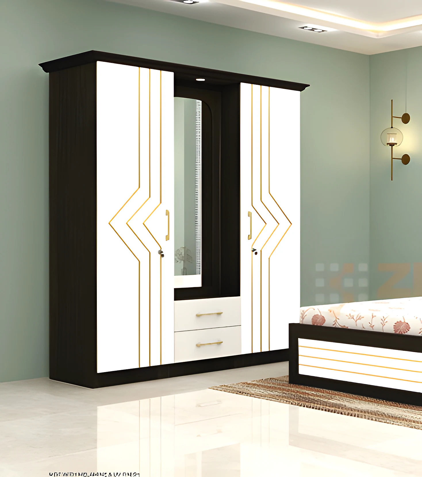 Antonio Carlos 3 Door Wardrobe With Dresser