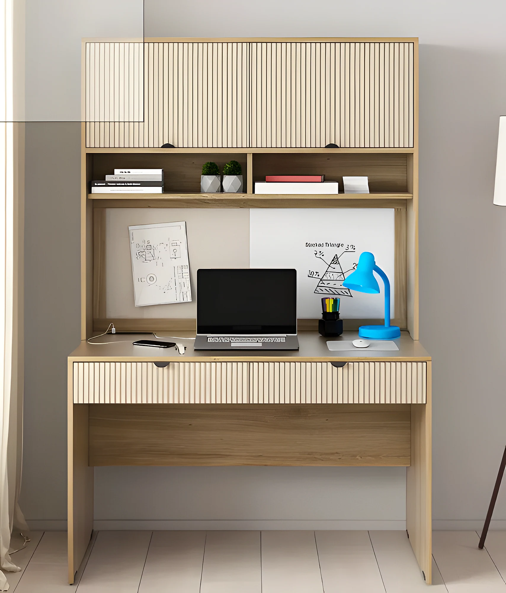 Atlas with Overhead Storage