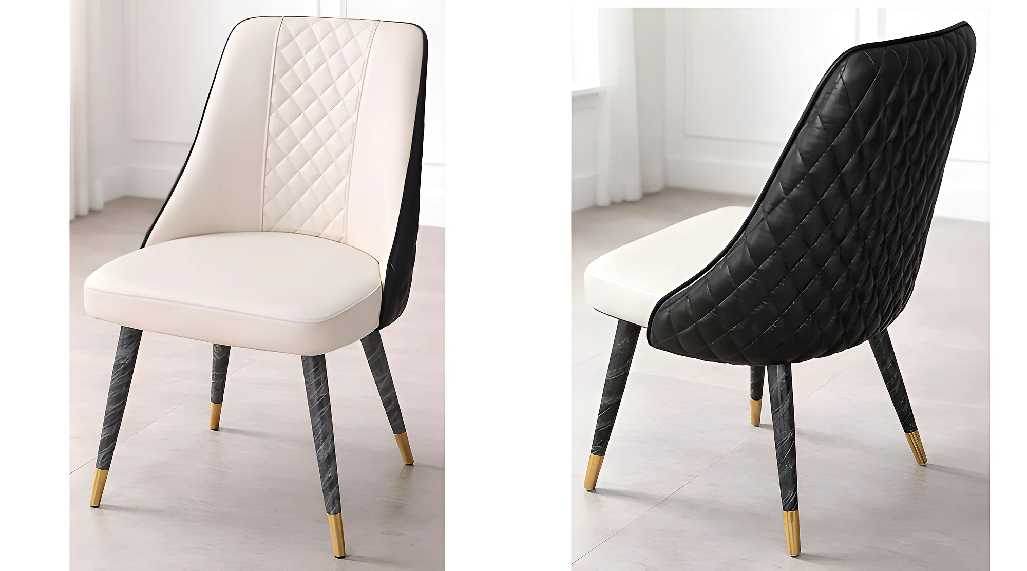 B-92 Dining Chair (Black & White)