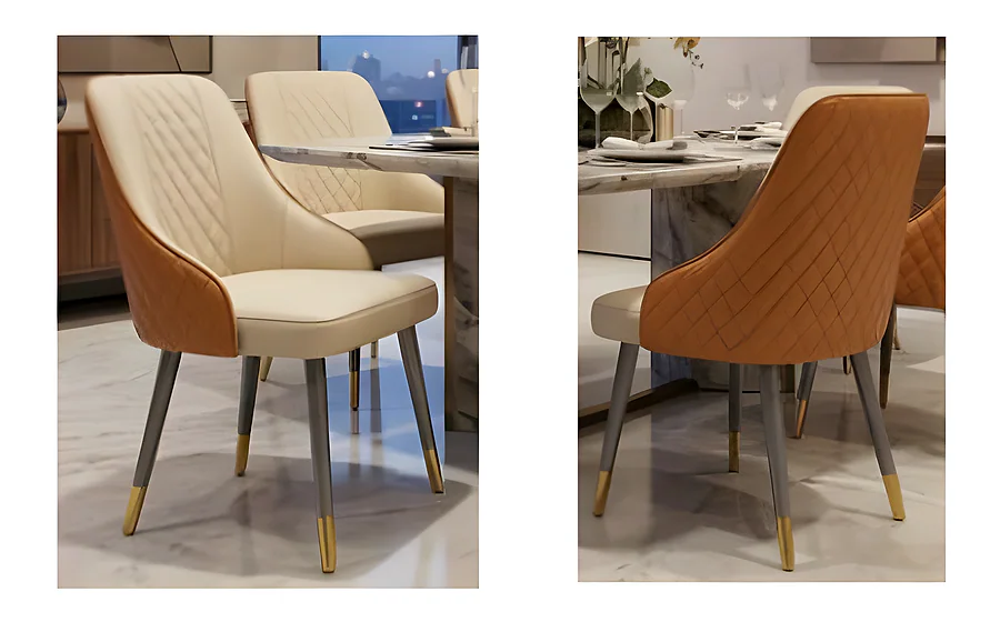 B-92 Dining Chair (Cream & Brown)