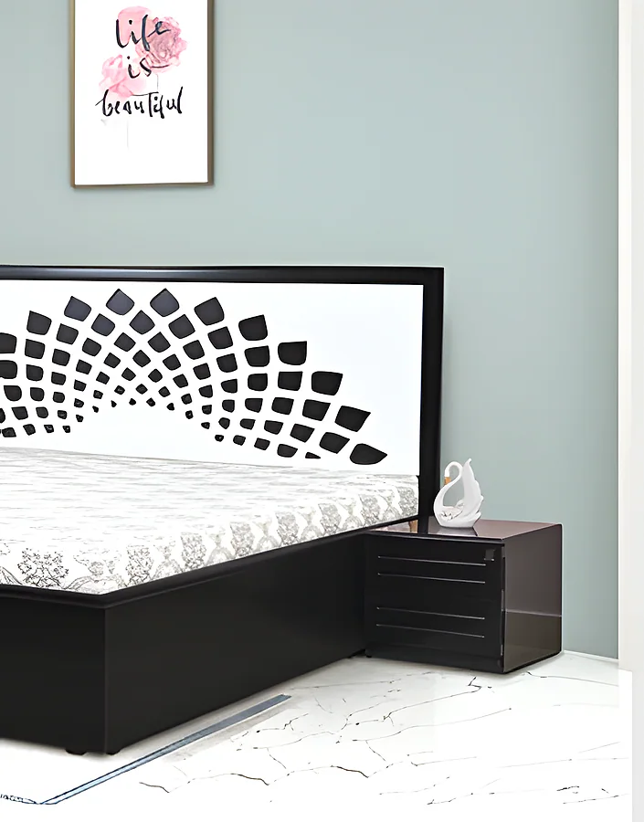 Ablaze Bed Side Table 2 Drawer (Ablaze Set)