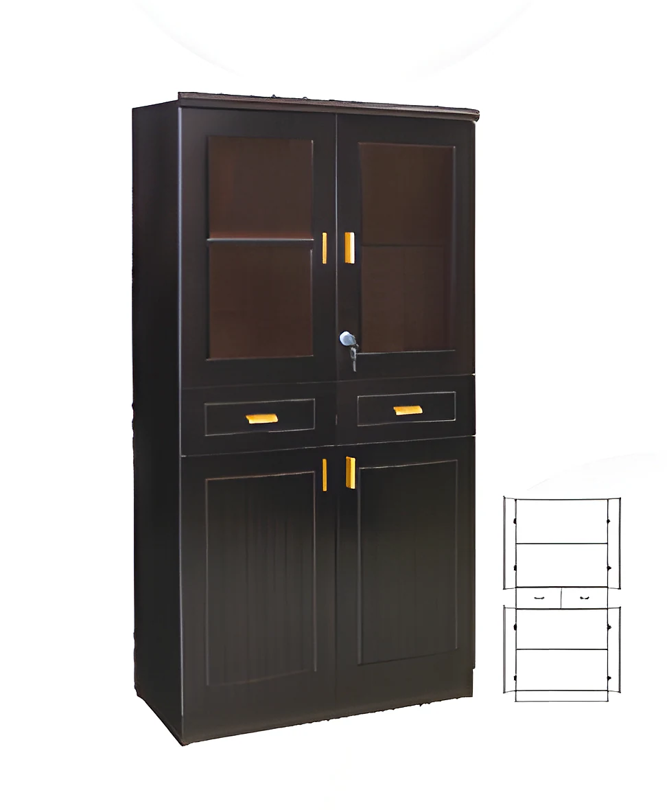Book Rack-02 (2 Door with 2 Drawer)