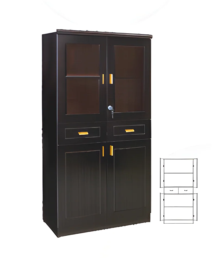 Book Rack-02 (2 Door with 2 Drawer)