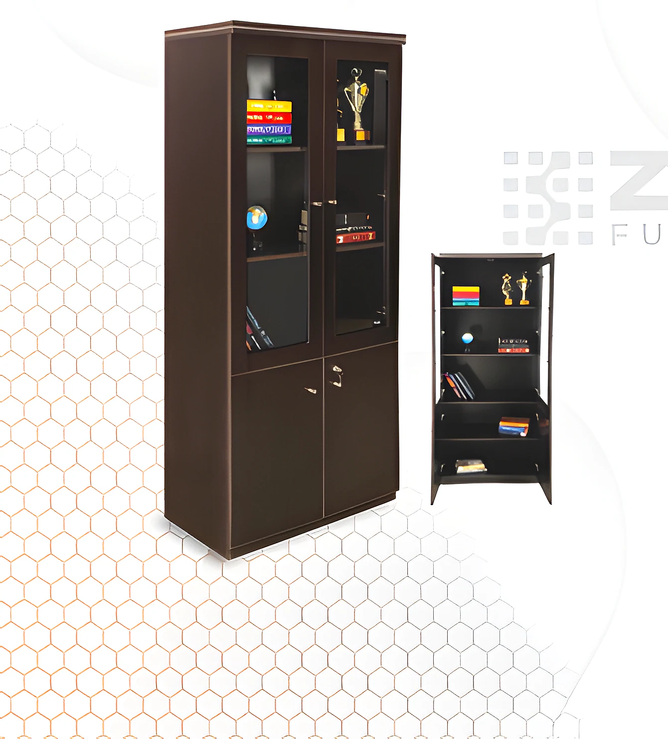 BS-02 Book Shelves 2 Door