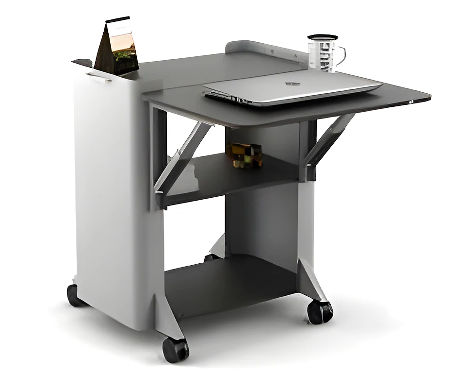 Bunny Portable Table (Slate Grey & Silver)