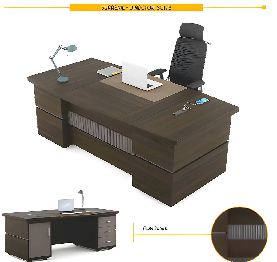 Supreme Director Suite (Office Table + Low Ht St)