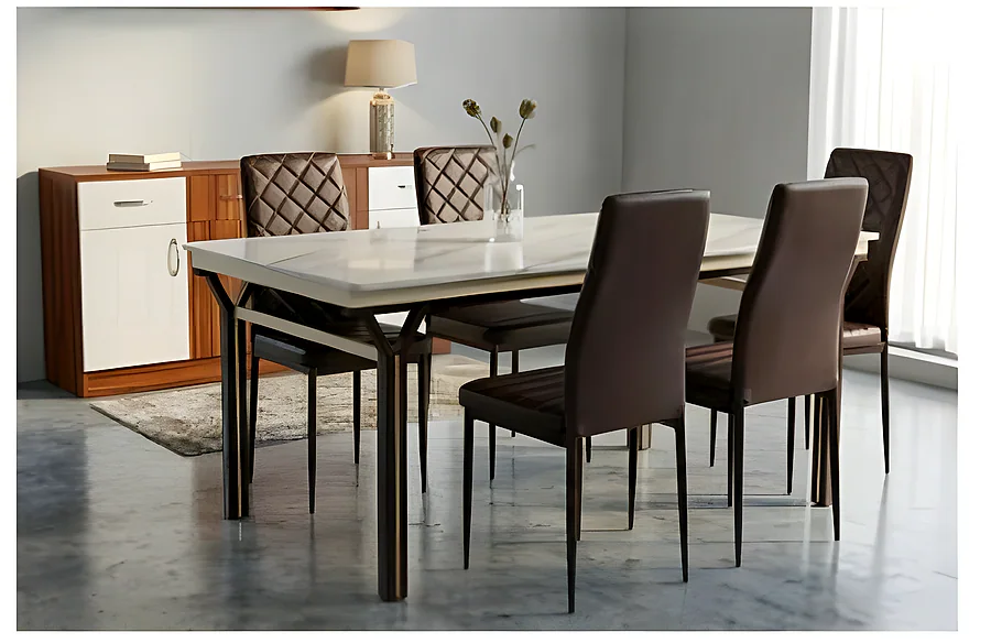 C-68 Only Marble Top Dining Table 4 Seater