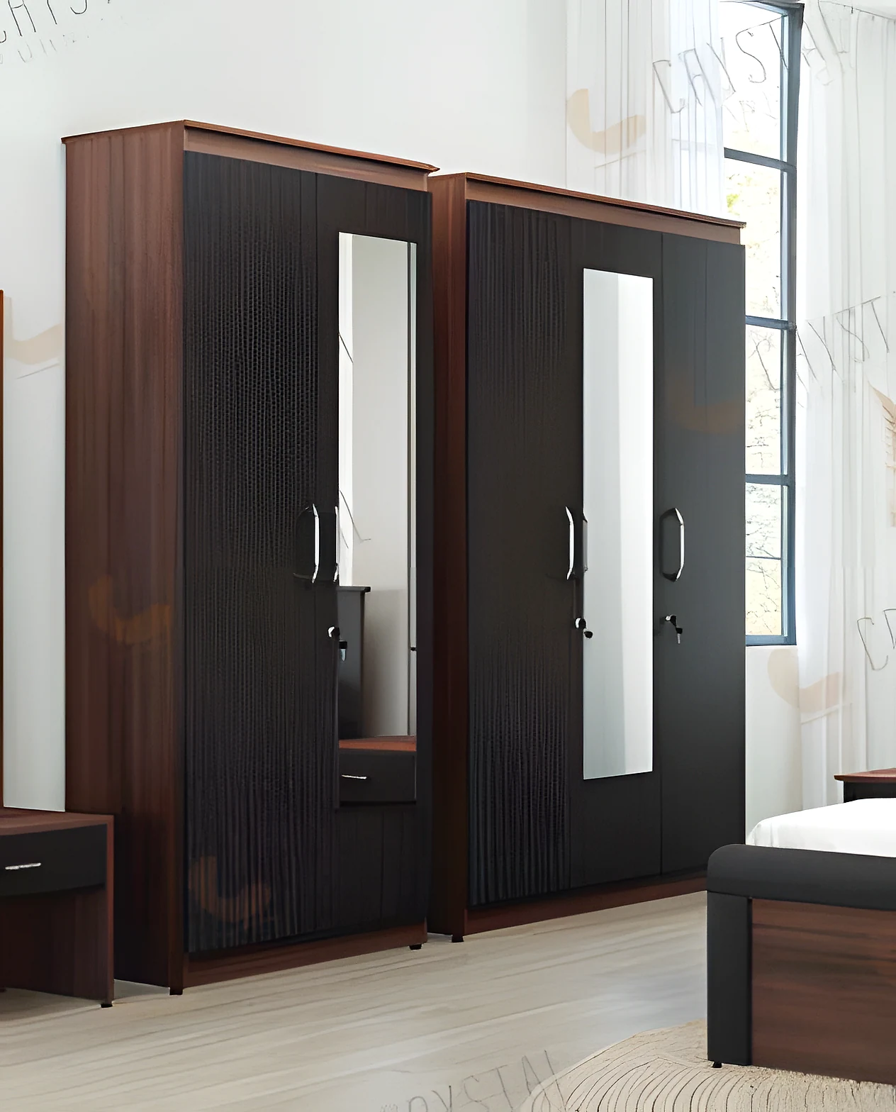 Wardrobe 3 Door with Mirror 1 (120.3 P)