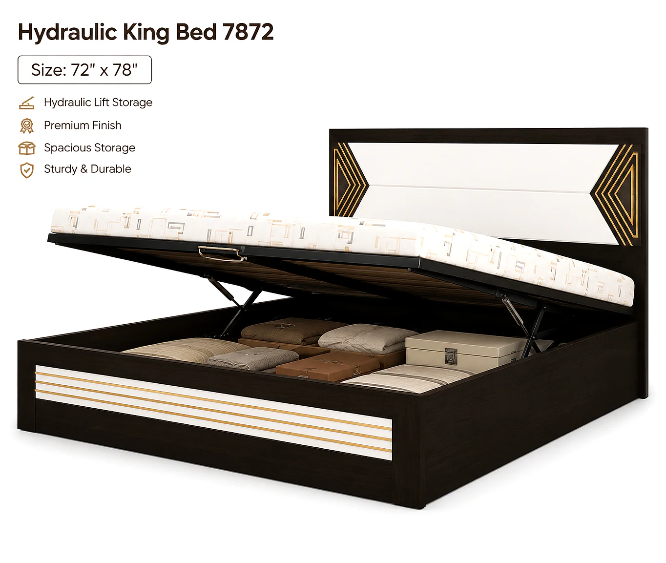 Carlos Hydraulic King Bed 7872