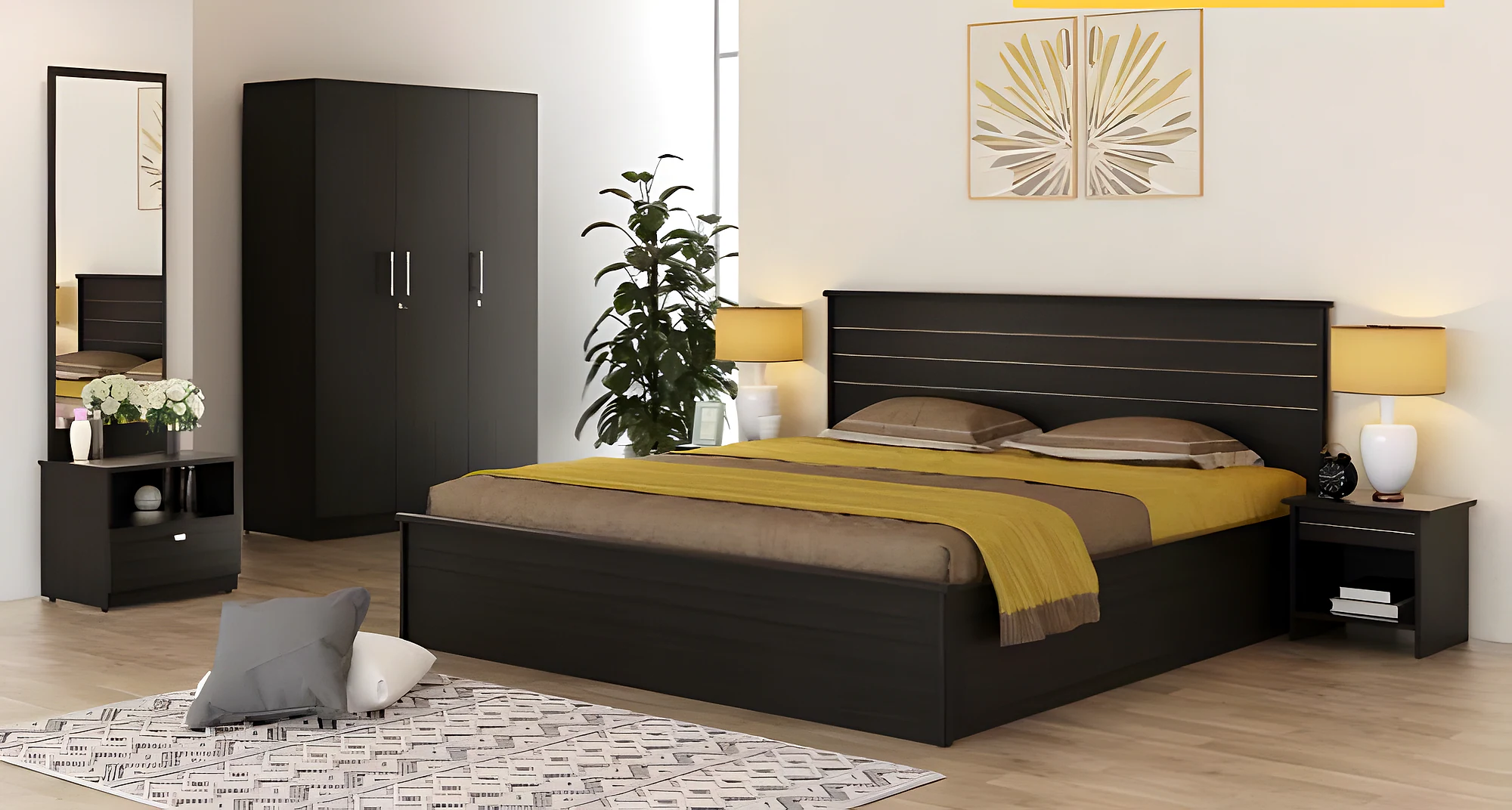 Carnival King Bed Set (With 3 Door Wr )