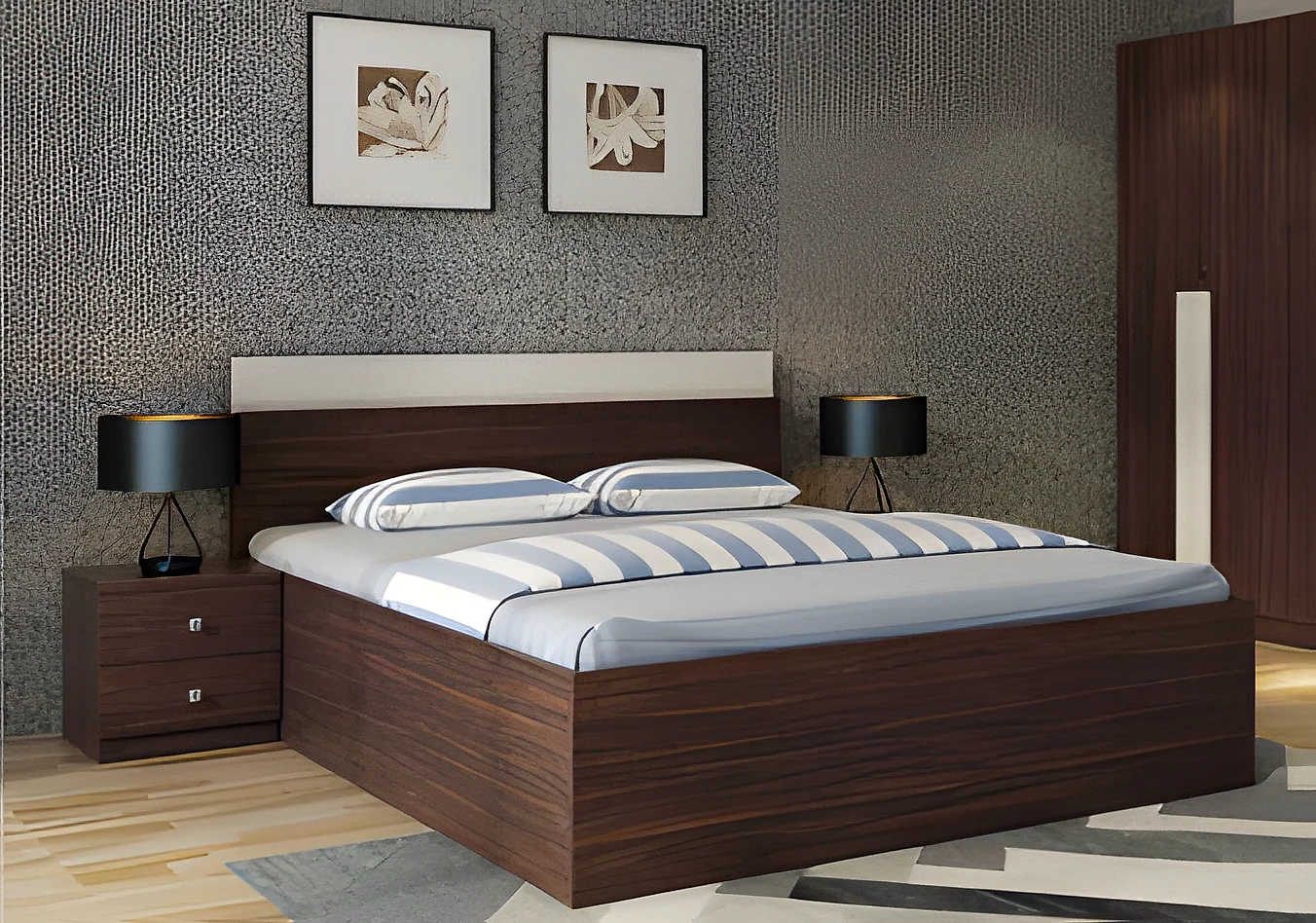 Carona Queen Bed with Box Storage