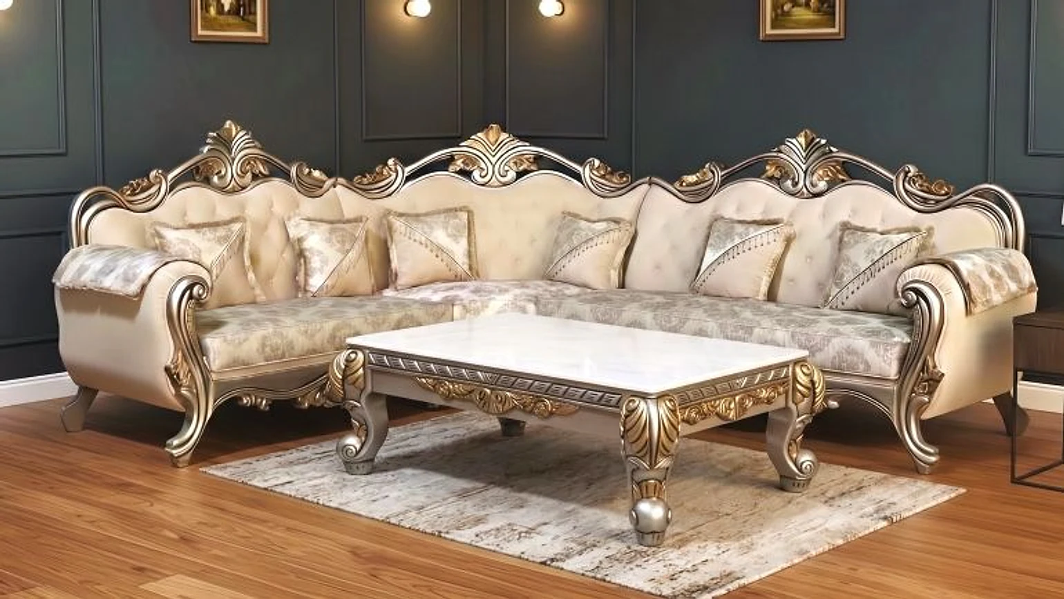 CCSF-02 Corner Sofa Set — 3+2+CR2 Corner