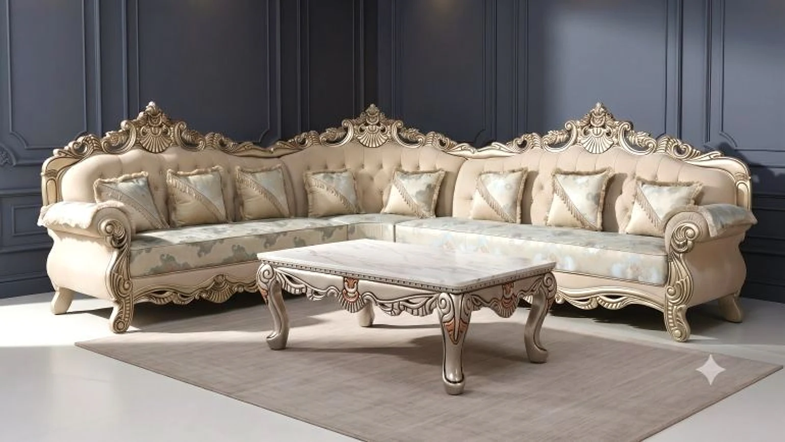 CCSF-03 Corner Sofa Set — 3+2+CR2 Corner