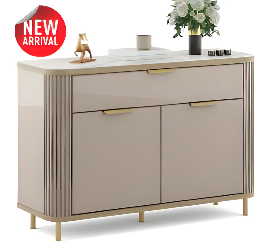 Console Unit Bella-Ceramic Grey & Sebastian Oak