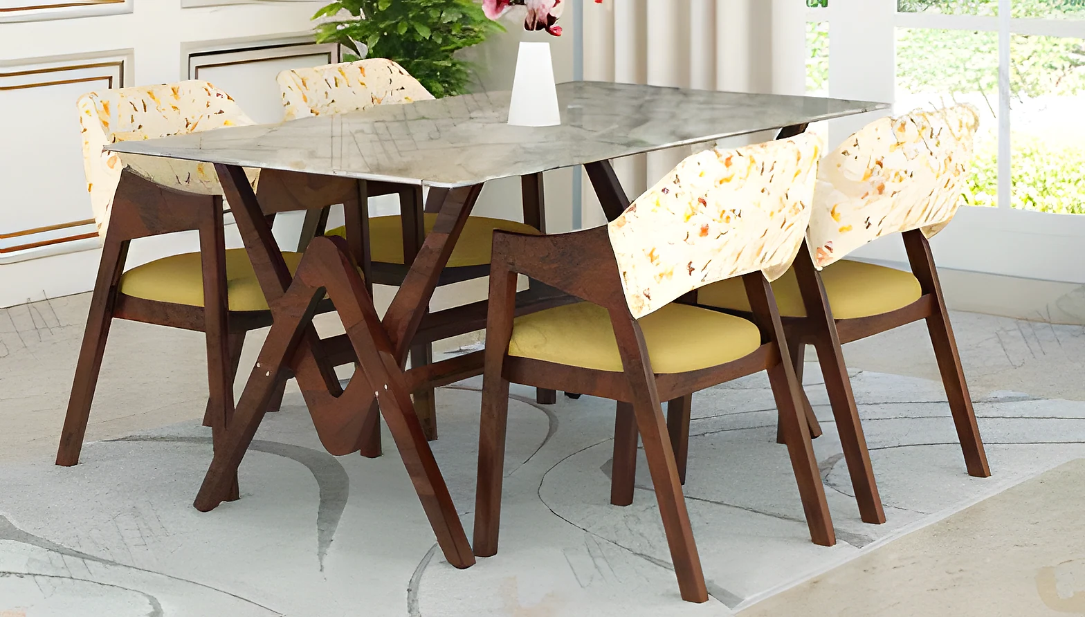 Ozzy Solidwood Dining Set (SWDN-02)