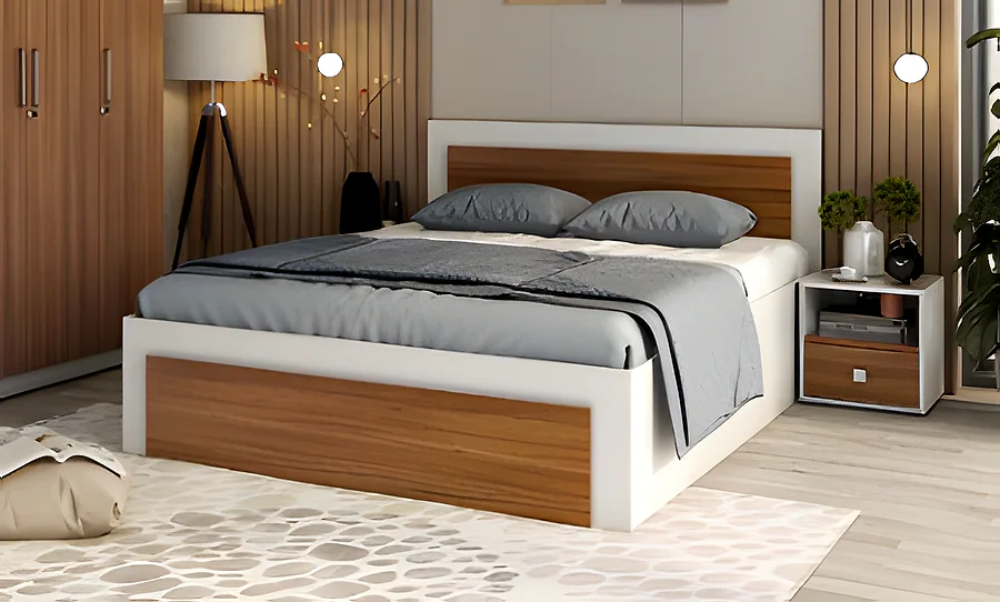 Dimora Queen Bed with HYD.3-4TH Lift on Storage