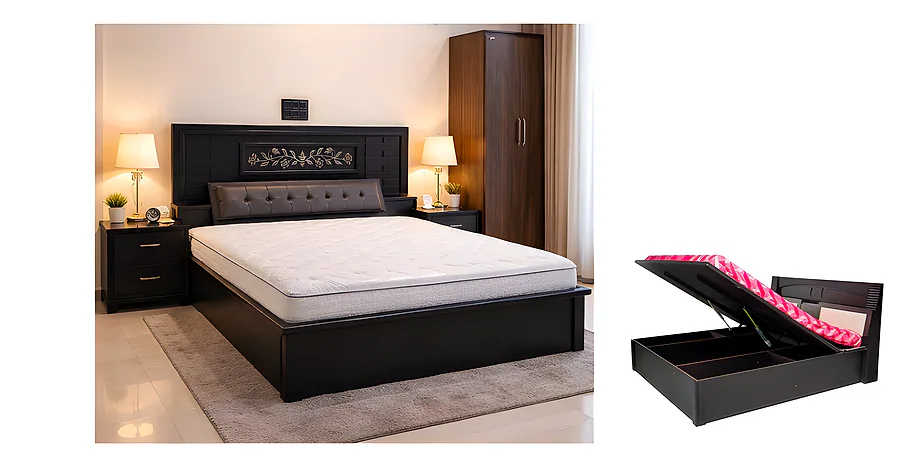 Dl -4 King Head Board Storage Bed