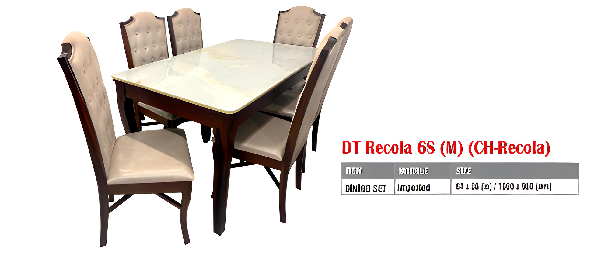Dt Recola 6S (M) (Ch- Recola) Dining Set