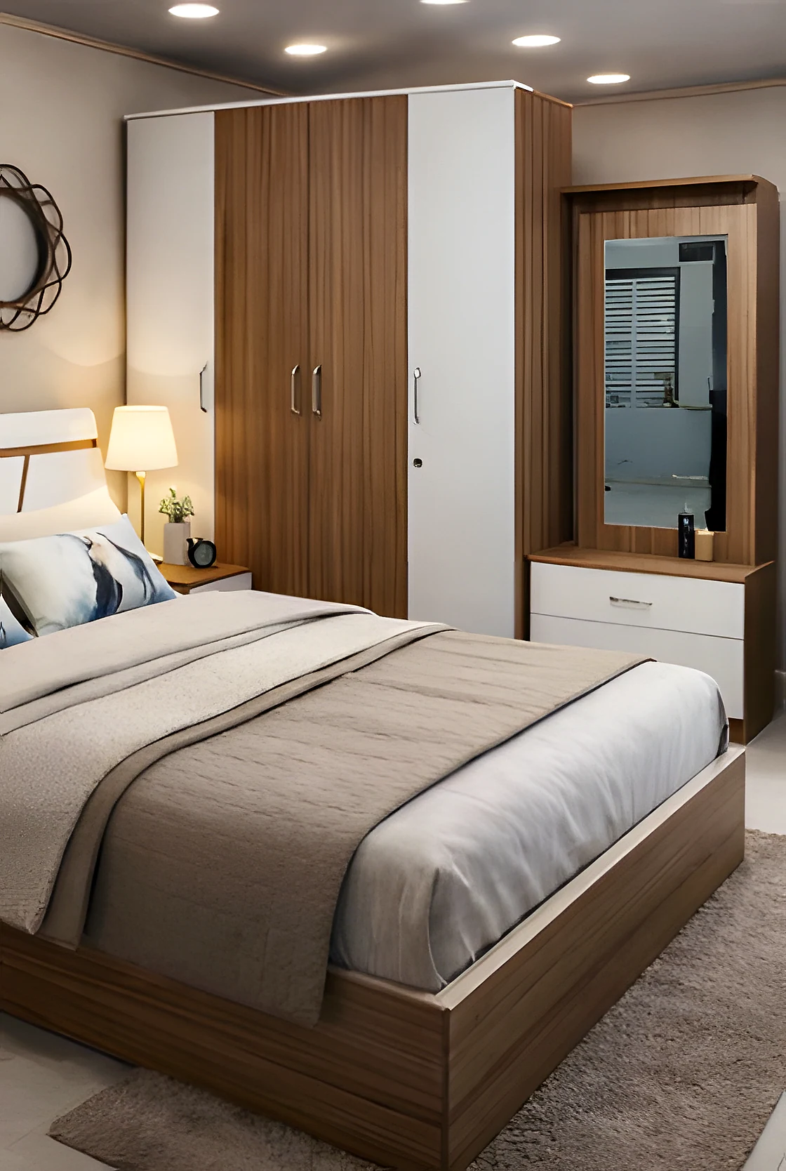 Ebony 4 Door Wardrobe
