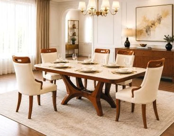 Elara Dining Set — 1+6 Seater