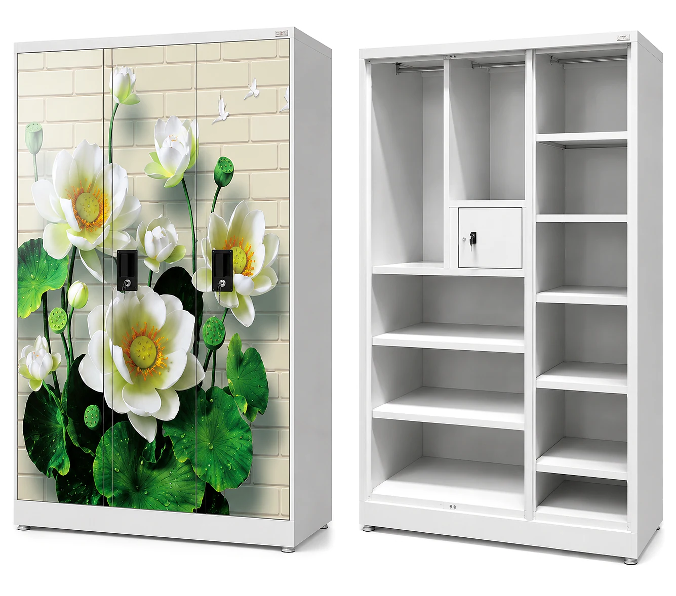 IK-521 Eco 3 Door Digital Printed Colour Wardrobe