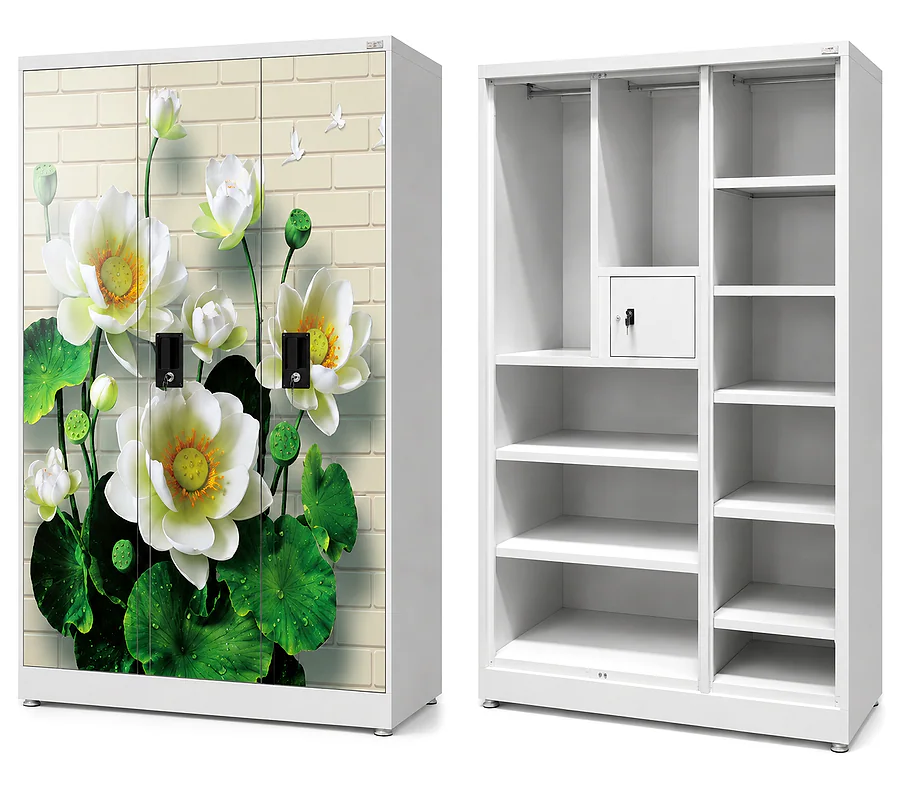 IK-521 Eco 3 Door Digital Printed Colour Wardrobe