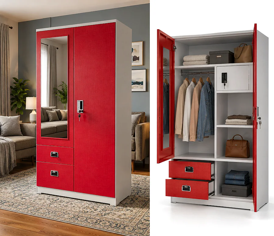 Ik 526 2 Door Texture Wardrobe