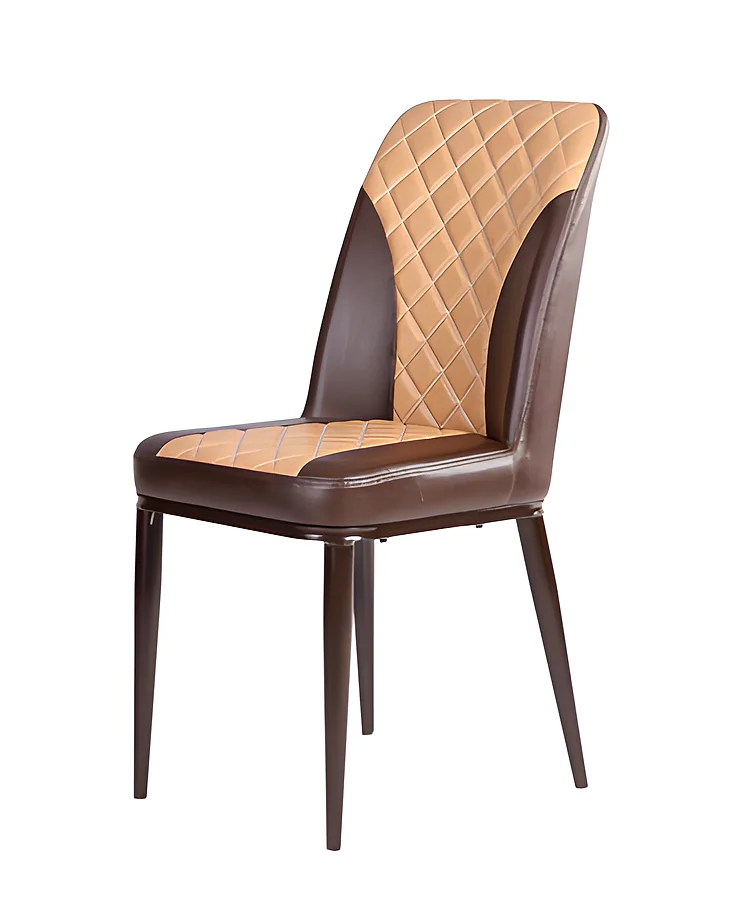 IK-625 Dining Chair (Cream & Brown)