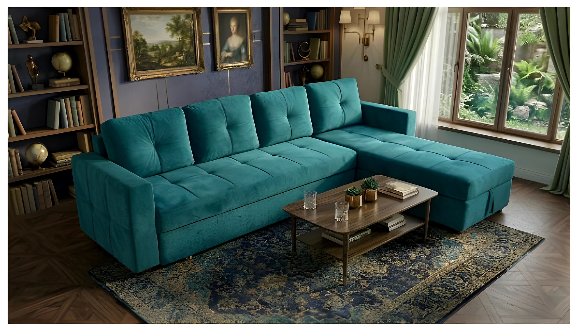 L Shape Corner Sofa cum Bed