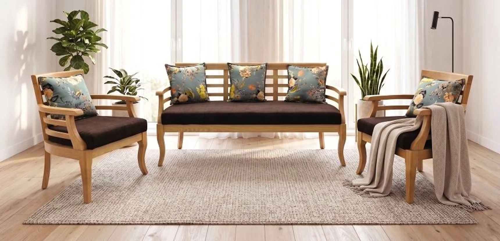 LBS Wooden Lobby Set — Natural