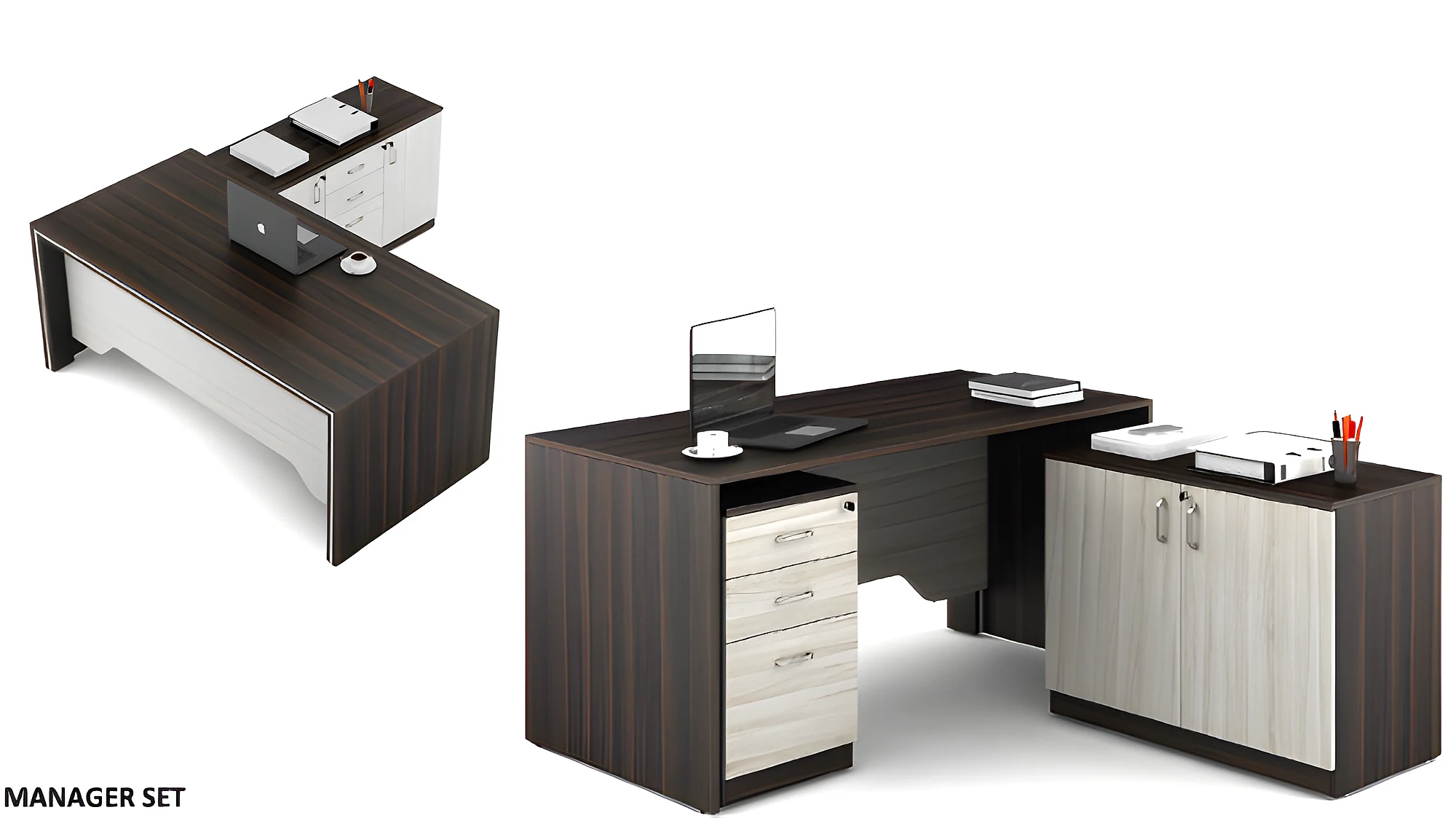 Lino Manager Suite 1500X1650X750 with Low Ht. Storage & Pedestal
