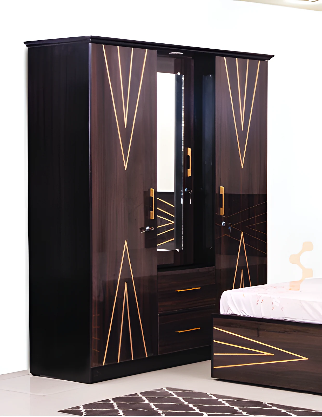 Lorenzo 3 Door Wardrobe With Dresser