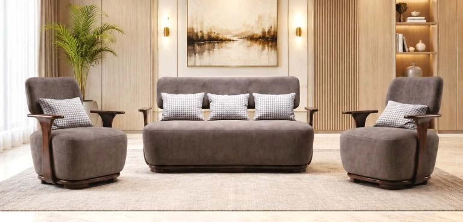 Louis Wooden Sofa Set
