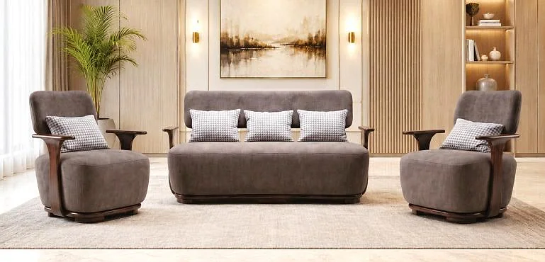 Louis Wooden Sofa Set