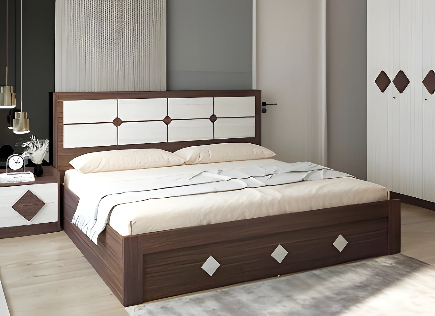 Lucas Queen Bed with Box Storage