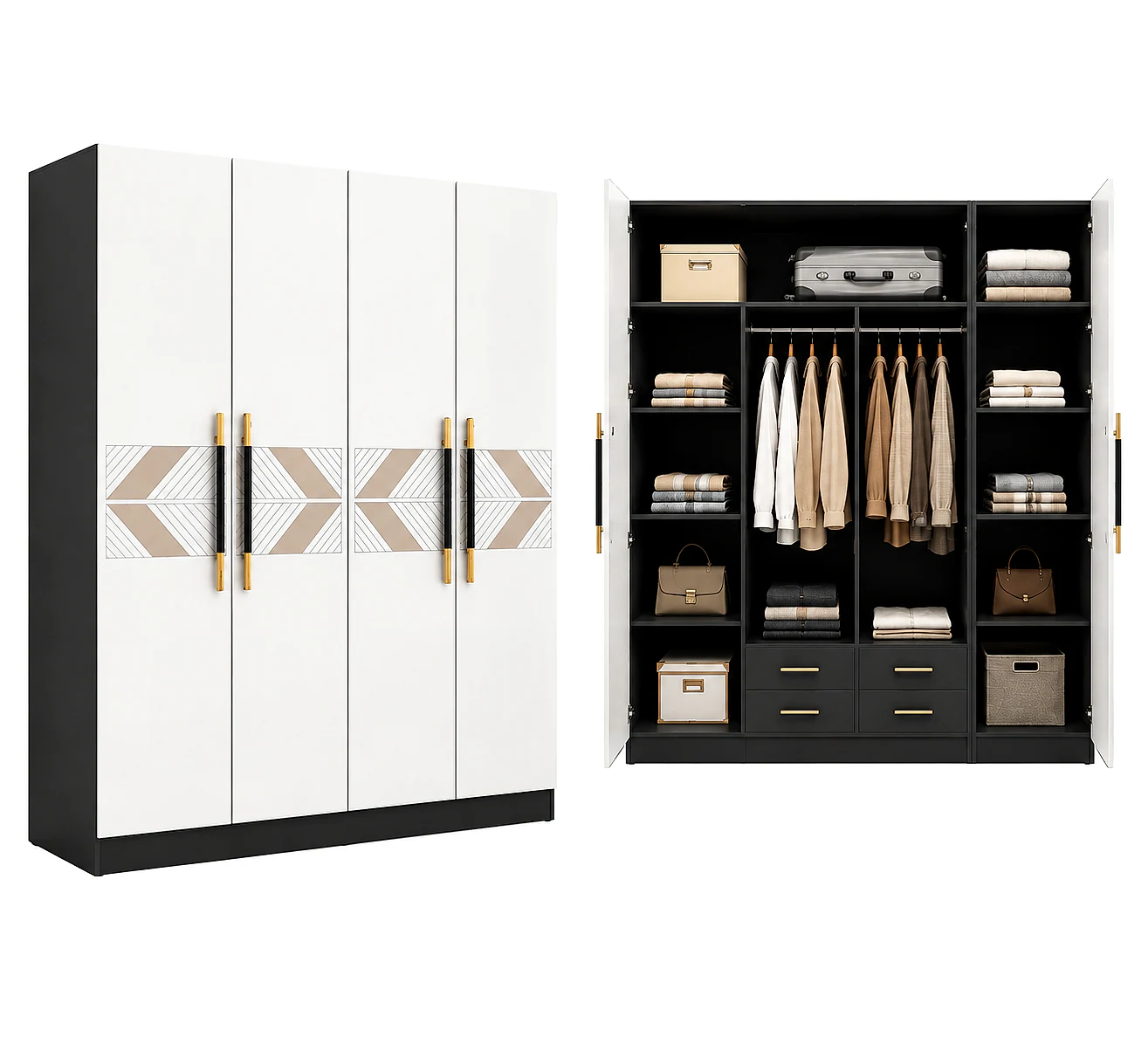 Majestic Wardrobe 4 Door (CS-168)