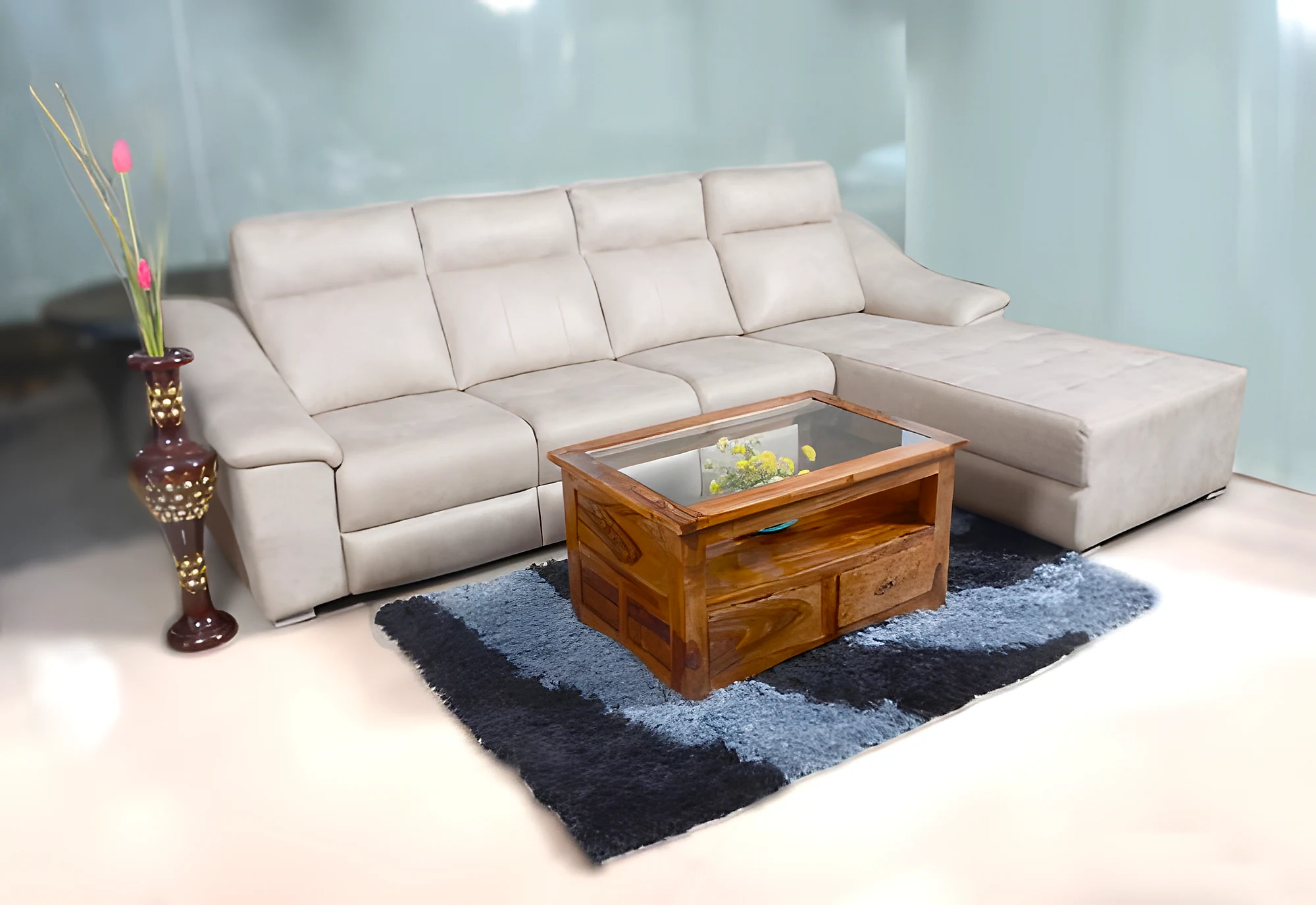 MAREENA ( L shape Sofa Combo