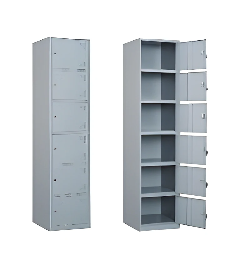 Metal Locker Unit 6 Shutter Wt LEVELLER