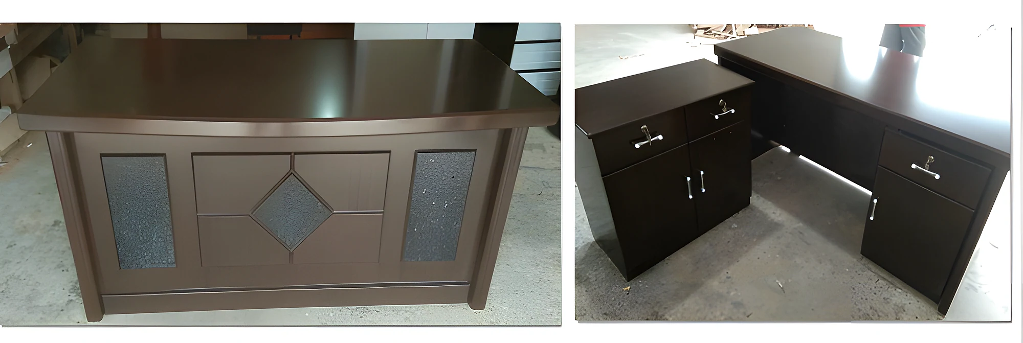 Office Table (5'X2.5') L-Shape MDF Polish