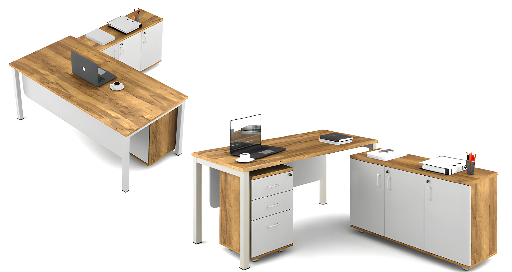 Omega Director Suite -II- 1800X2100X750 with Low Ht. Storage & Pedestal