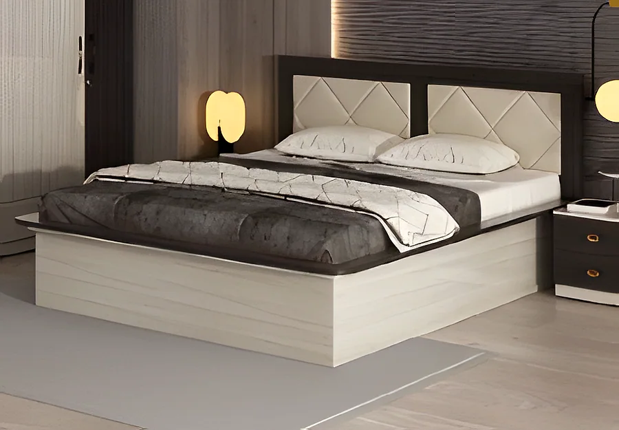 Oscar Queen Bed with HYD.3-4TH Lift on Storage