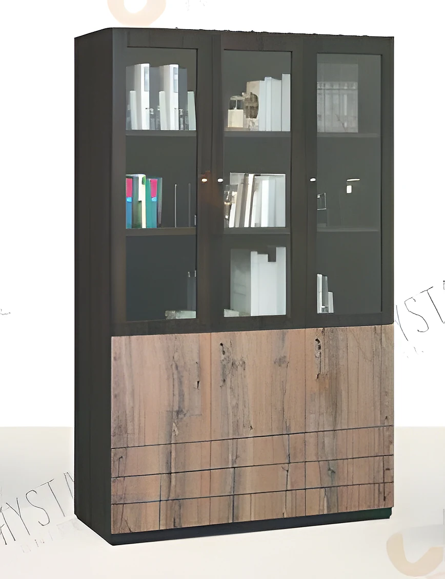 Ozon Book Case with Shelf 25MM 3 Shutter