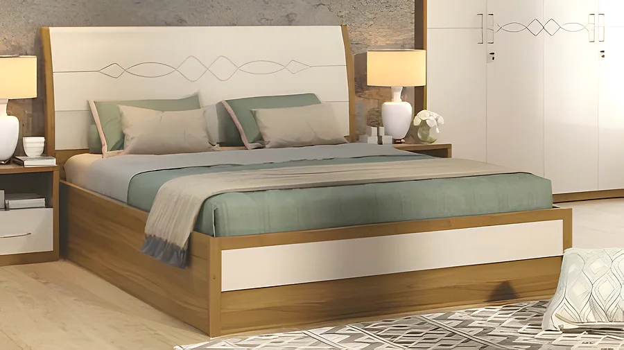 Pearl Queen Bed with 3 4 Th Lifton Storage