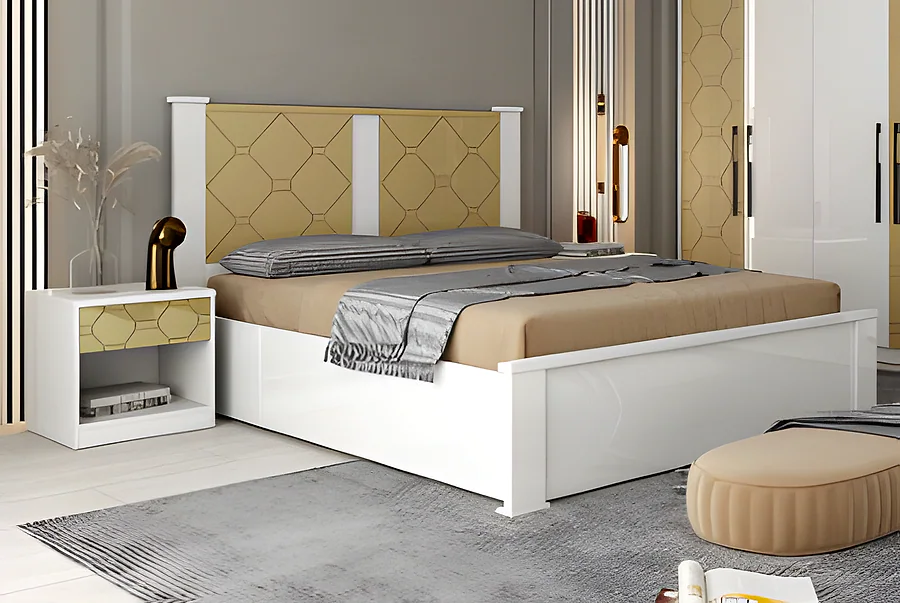 Robert Queen Bed with Box on Storage